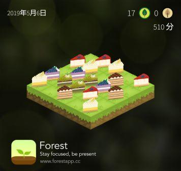 Forestアプリ2019年5月6日の森