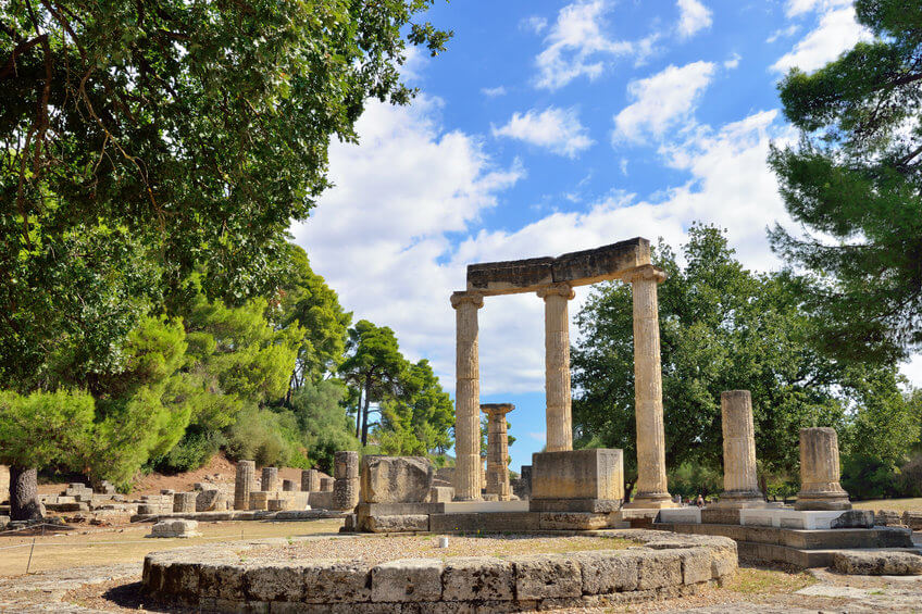 ギリシアのオリンピア遺跡のフィリペイオン